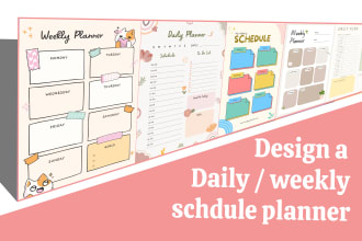 design a weekly or daily schedule planner according to you