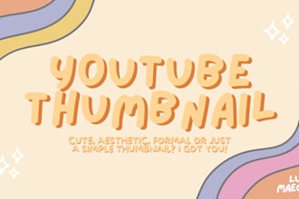 do aesthetic, simple or formal youtube thumbnail