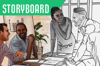 draw a professional storyboard for any projects