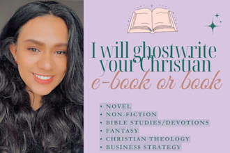 ghostwrite your christian book or ebook