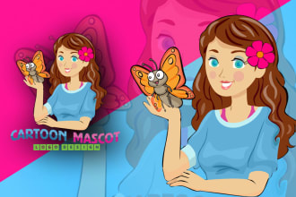 design modern mascot cartoon character logo