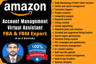 be your expert amazon account management virtual assistant