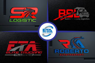 do transport logistic aviation and trucking logo