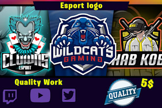 design professional mascot logo for esports, youtube, twitch