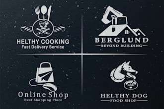 create a flat minimalist logo design