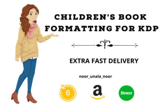 do attractive childrens book formatting for amazon KDP, ingramspark