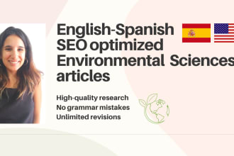 write a SEO optimized environmental sciences article