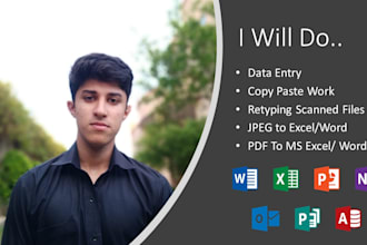 do data entry, populate database, copy paste work