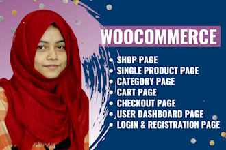design custom shop, cart, checkout page n upload variable product