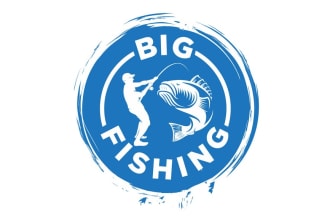 create gorgeous fishing and hunting logo