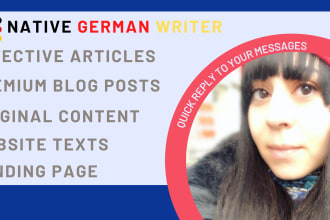 write a perfect german text