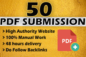 do manually PDF submission to 100 doc sharing sites