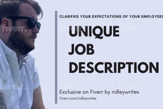 write you a unique job description that works