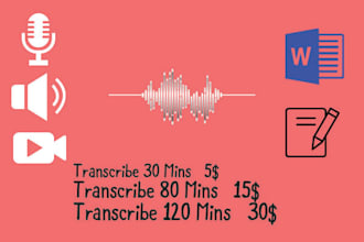 transcribe audio and do video transcription