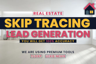 do real estate llc, bulk skip tracing and leads generations