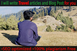write SEO optimized traveling blog post or articles