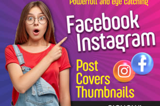 facebook and instagram thumbnails designs