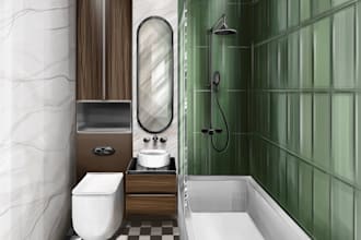 create a hand drawn interior sketch or illustration