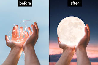do photo editing, give sci fi look to your image