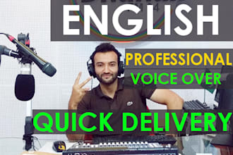 record a dramatic voice over in english