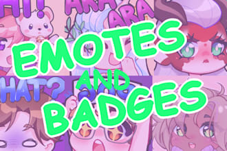 draw twitch emotes or sub bagdes