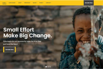 create non profit website for charity, nonprofit, fundraising, 501c3,donation