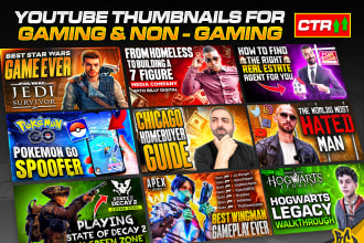design gaming youtube thumbnails