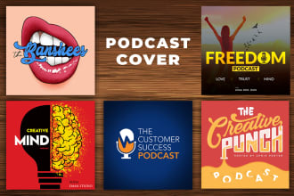 design professional podcast cover art
