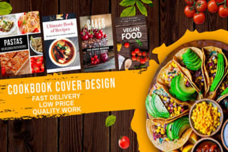 design an amazing cookbook cover, kindle cover for  recipes