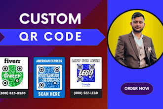 generate custom qr code design with your logo in 1 hour