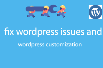 fix wordpress issues and wordpress customization