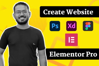 convert xd, PSD to wordpress using elementor pro