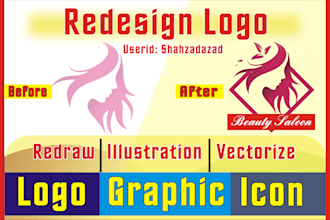 design, redesign, recreate logo and any graphics