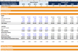 prepare income statement, profit and loss, balance sheet and cash flow