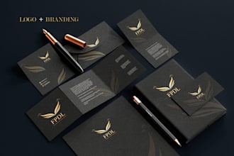 do trendy logo design, business cards and stationery with html email signature