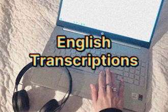transcribe your english audio and video