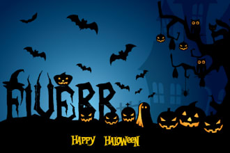 create halloween makeover of your logo and text