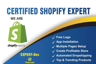 create a shopify or dropshiping store