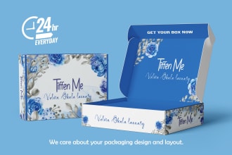 do packaging box design, mailer box, product box design and 3d mockup