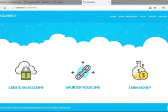 create URL shortener scripted website for you with admin panel