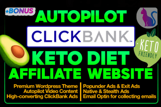 build keto diet clickbank affiliate website for making money