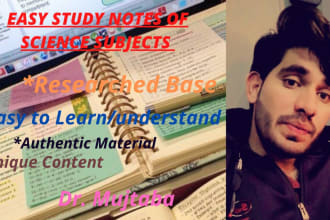 create comprehensive study notes using your document or videos