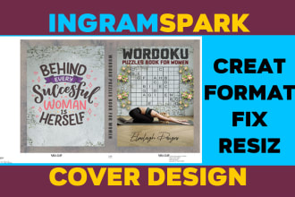 design and format book cover for ingram spark