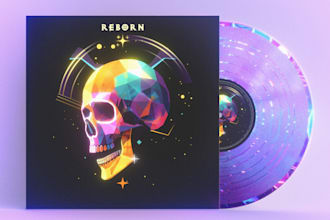 create 80s retrowave synthwave album or single cover