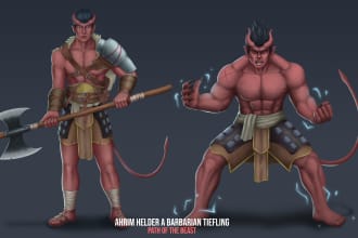 draw an dnd, oc character sheet semi realistic style