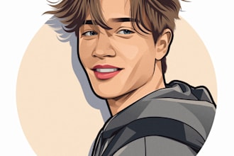 make your photo into vector cartoon in 24 hours