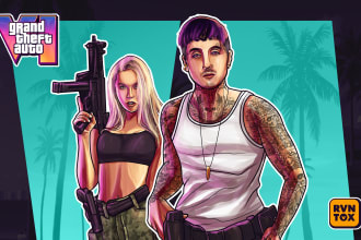 make gta vi custom illustration for you