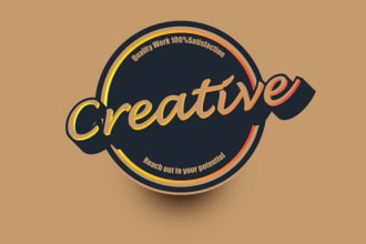 design creative circular badge logo stamp  sticker