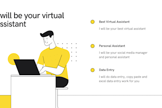 be your best virtual assistant, web research, data entry