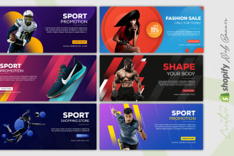 design shopify banner, web banner, header, and google banner